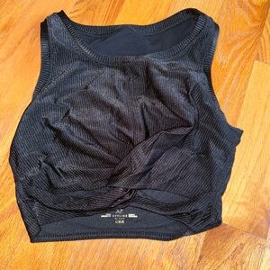 Aerie Black Ribbed Tank Top